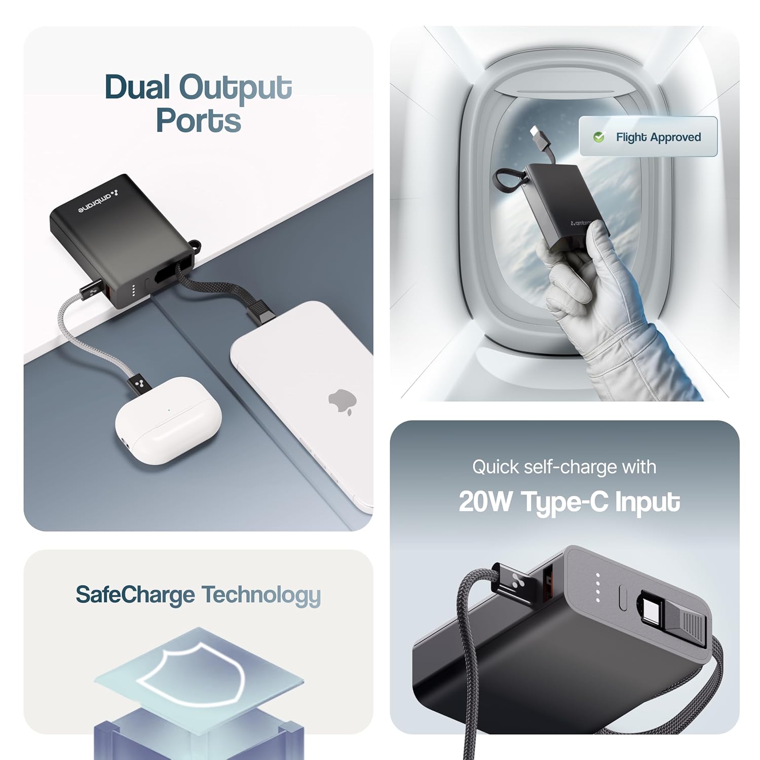 Ambrane 10000mAh Smallest Pocket Size Powerbank