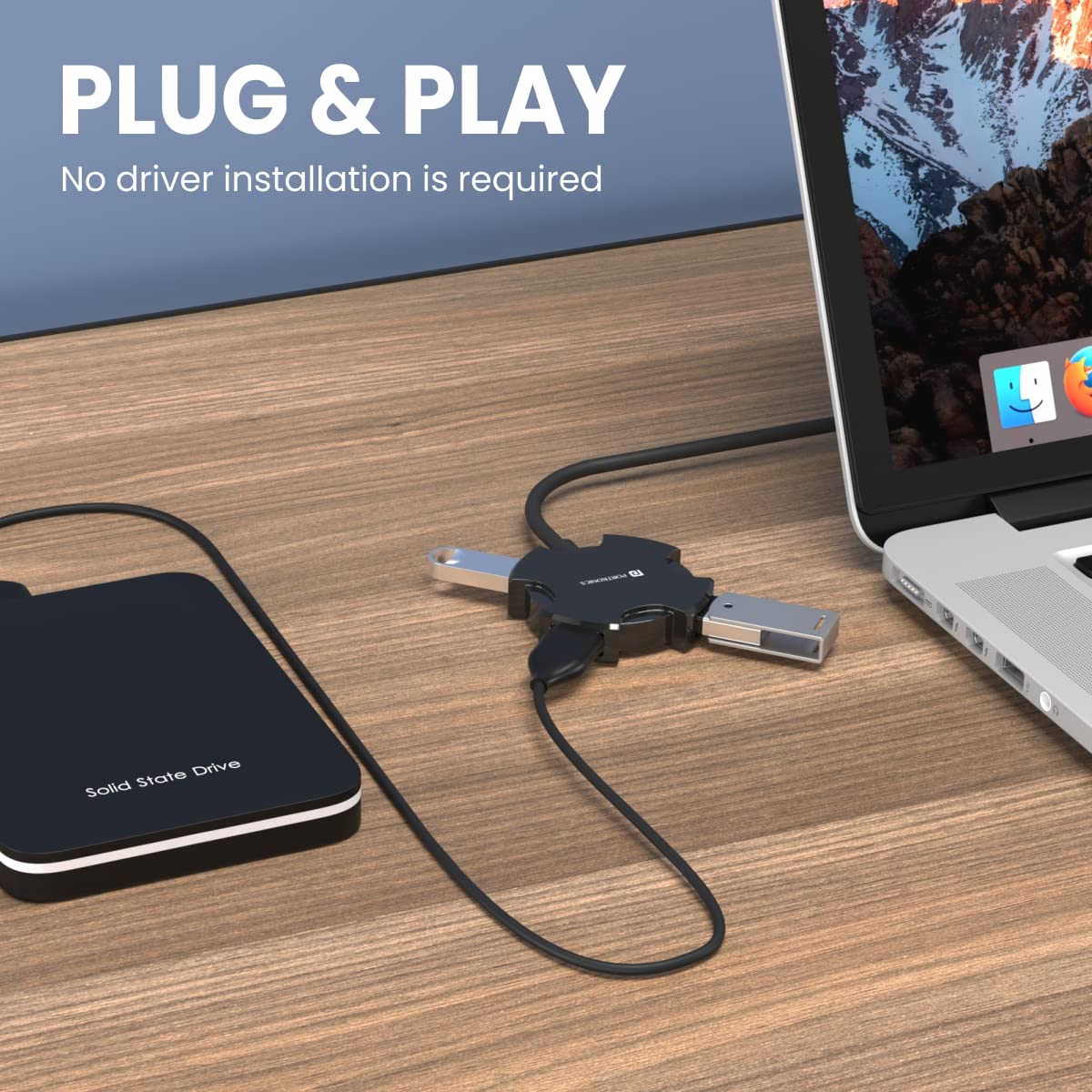 Portronics Mport 4C USB Hub (4-in-1)