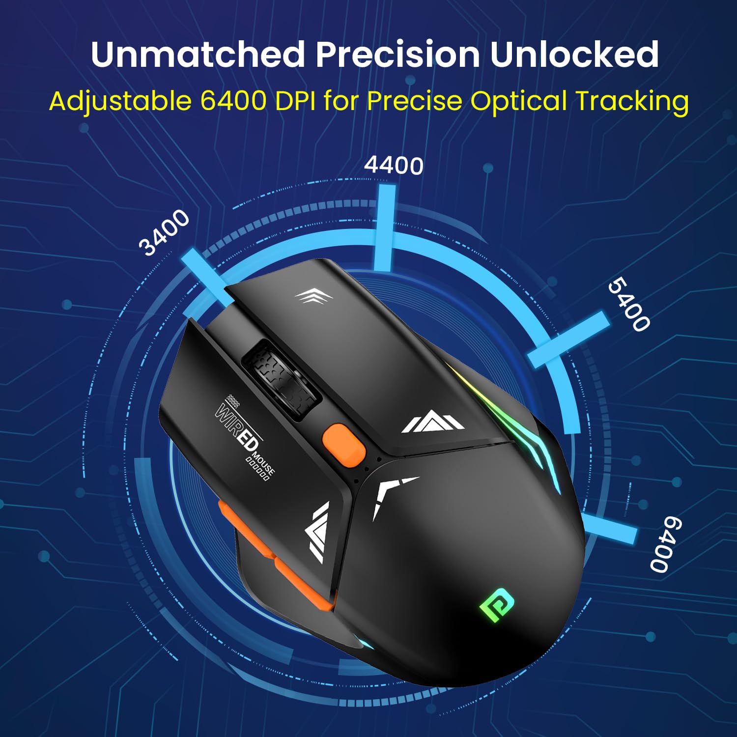 Portronics Vader Wired Gaming Mouse with 6 Buttons