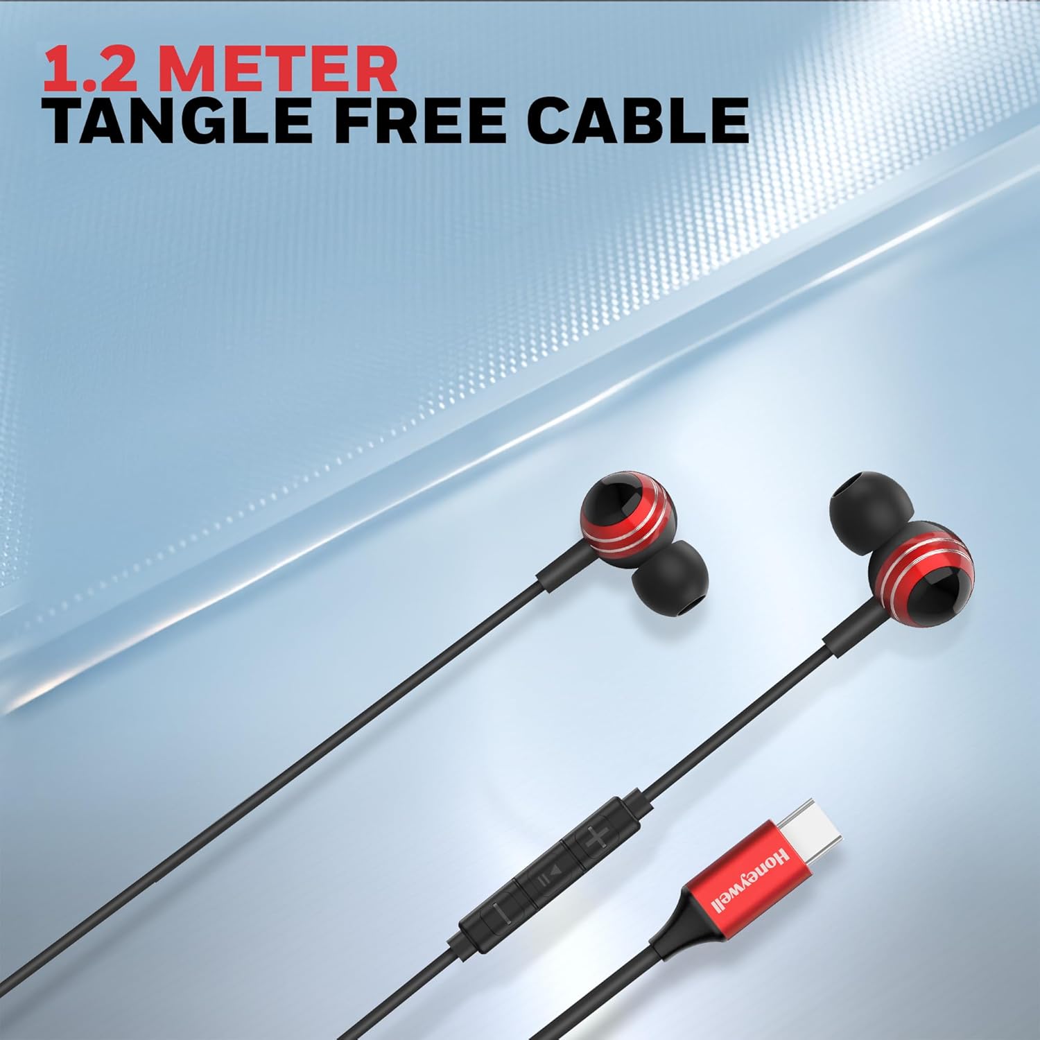 Honeywell Suono P70 Wired in Ear Earphones with Built in Mic 10mm*2 Drivers