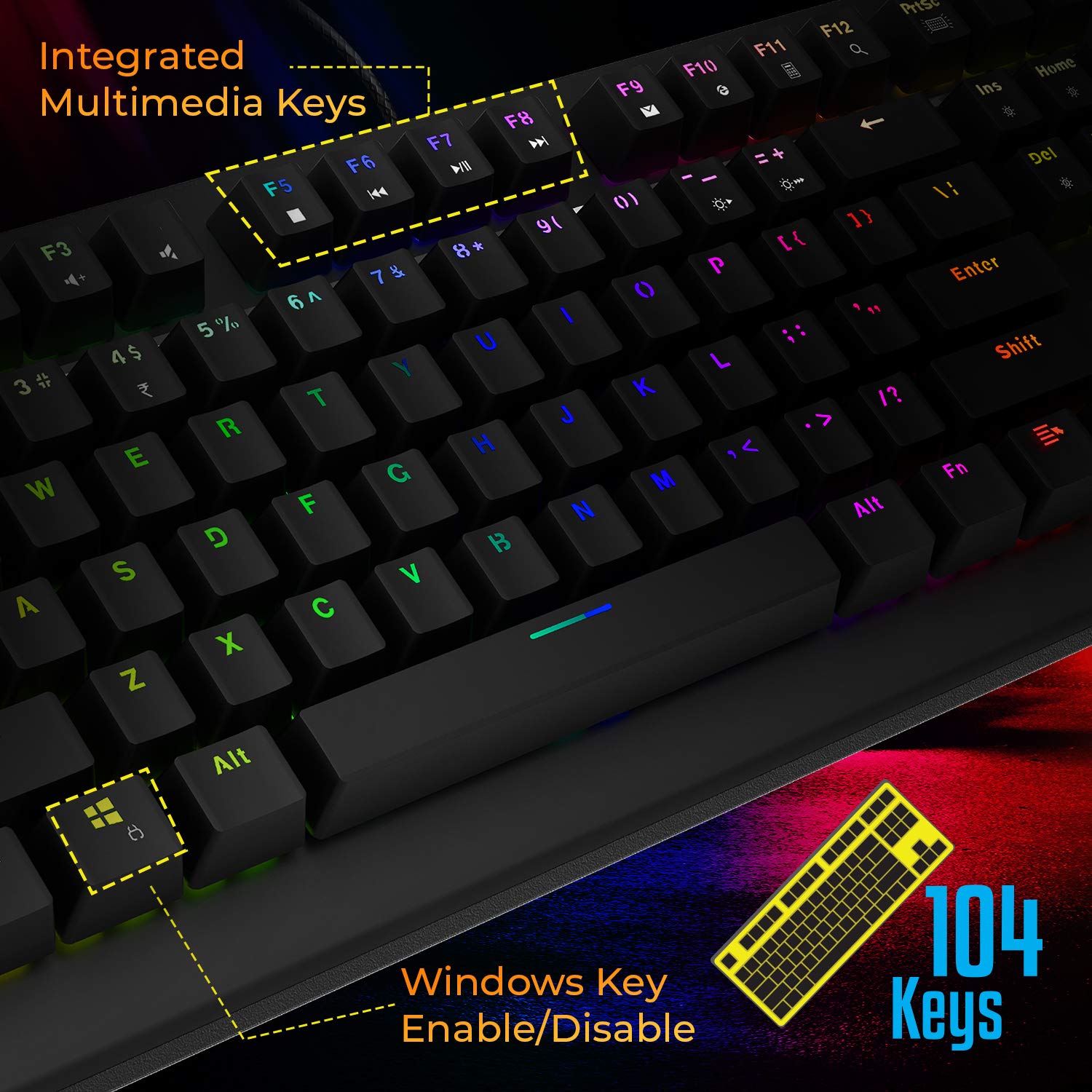ZEBRONICS ZEB-MAX PRO V2 Premium Mechanical Gaming Keyboard
