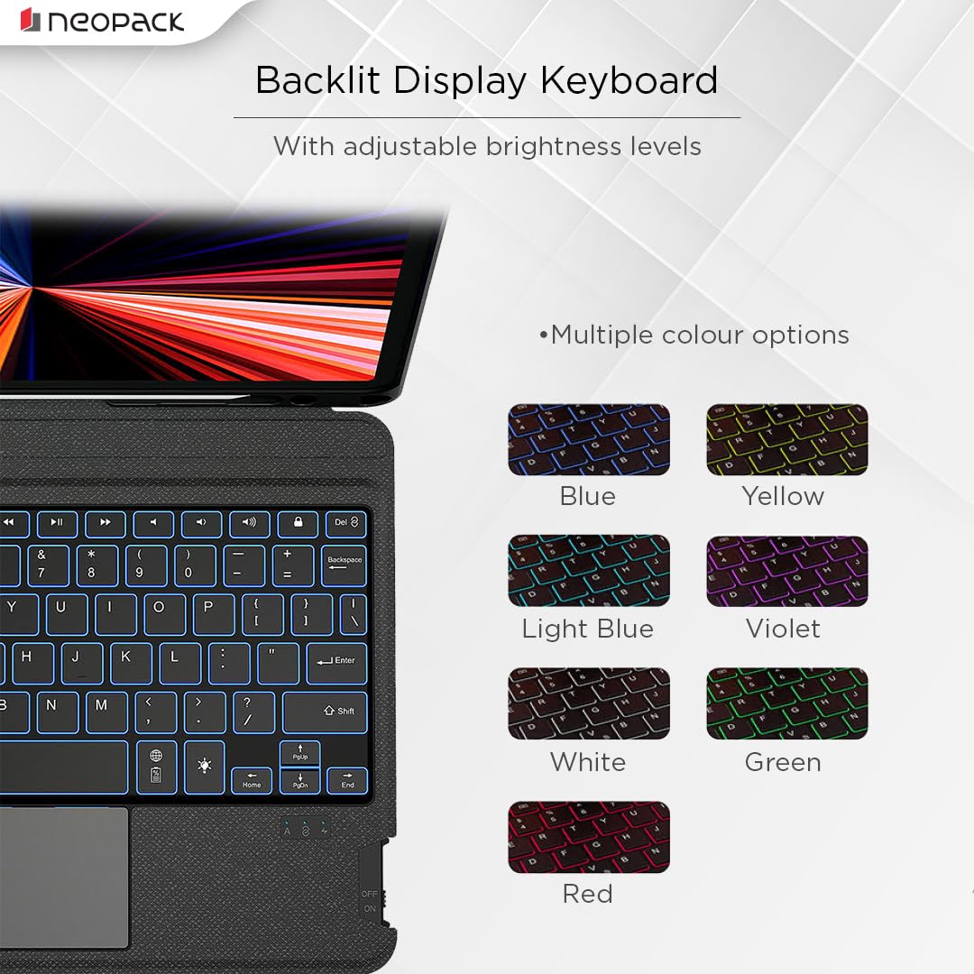 Neopack Magnetic Smart Cover with Detachable Keyboard