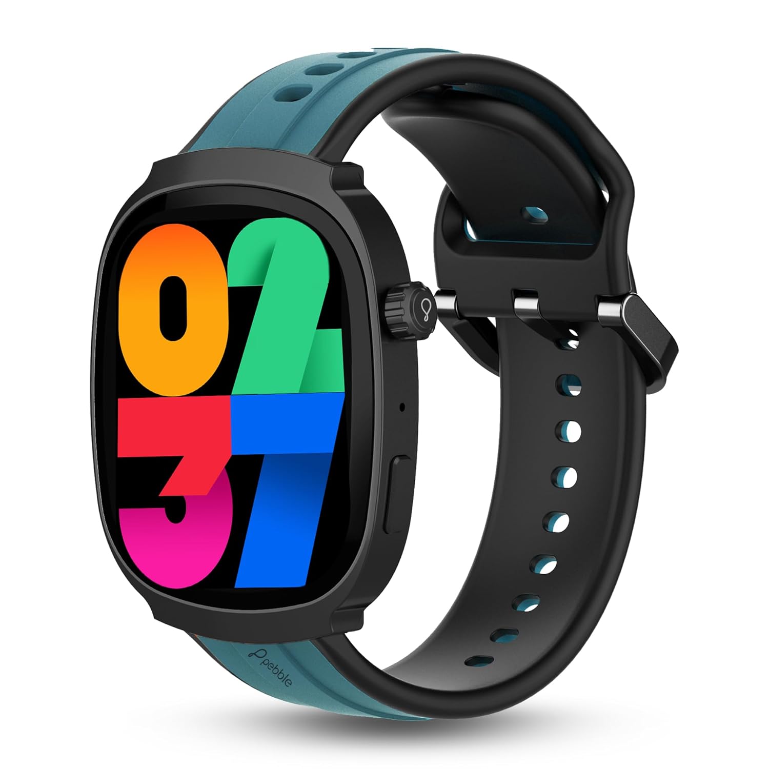 Pebble Axis 1.96" Amoled Display, Quick Notification, AOD, BT Calling, Rotating Crown (Forest Green)
