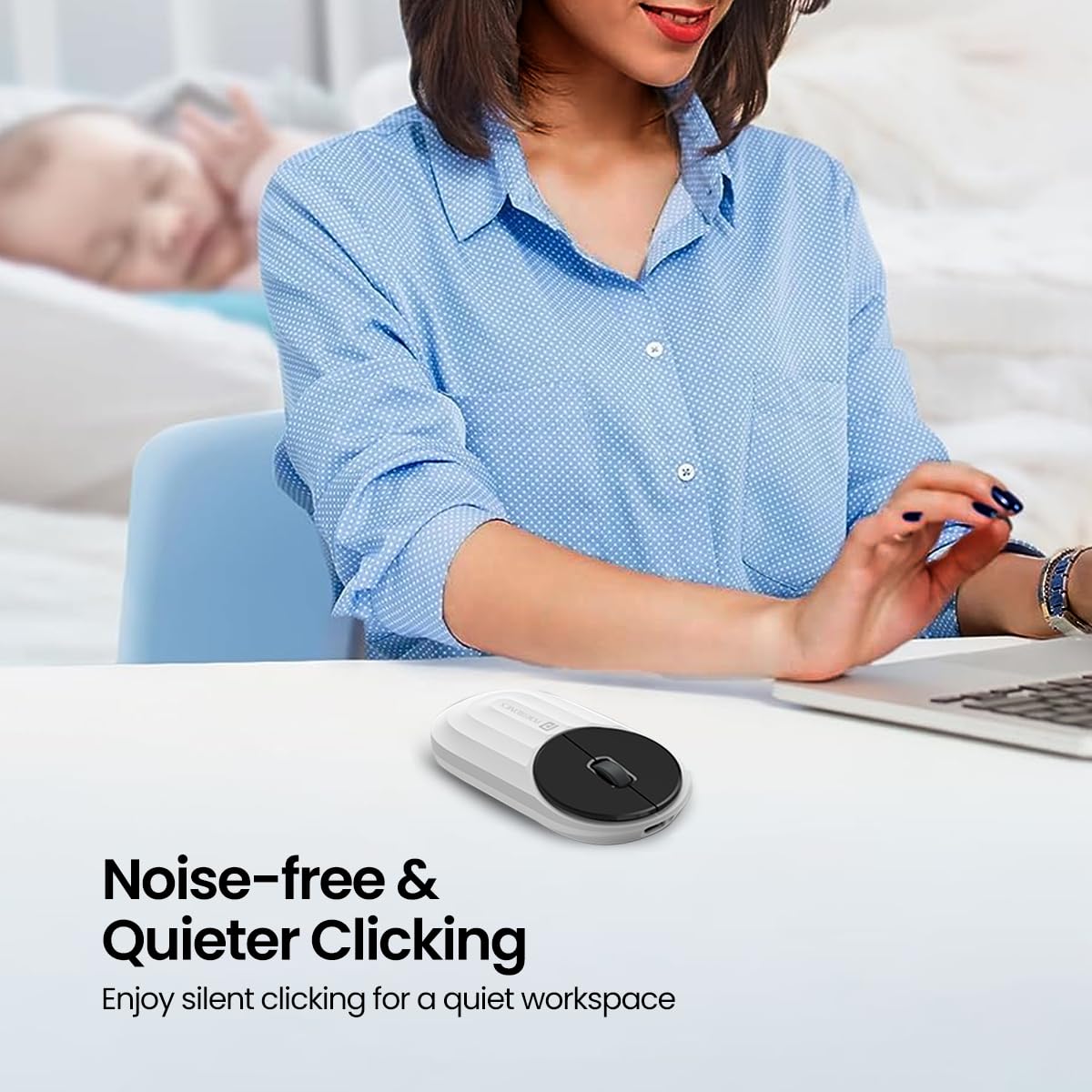 Portronics Toad 6 Bluetooth Wireless Mouse with 2.4 GHz USB Receiver