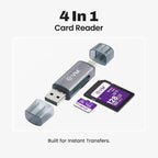 EVM 4-in-1 OTG Card Reader USB 3.0 Type-C
