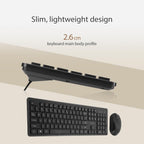 ASUS Wireless Keyboard and Mouse Set CW101, Upto 1000 Adjustable DPI,2.4 GHz Nano Receiver, Gaming-Grade, Laser-Engraved keycaps, Near-Silent Operation, Compact & Light Weight Design (Black)
