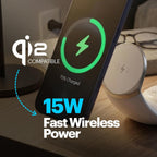 Stuffcool Lumo 4-in-1 Magnetic Wireless Charger with RGB Ambient Lamp Charging Station for iPhone, Apple Watch & AirPods