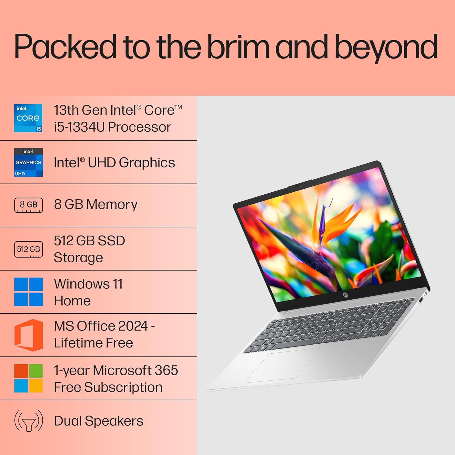 HP 15, 13th Gen Intel Core i5-1334U (15-FD0466TU)