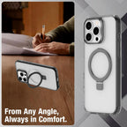 Muvtech Rio SNAP Kickstand TPU Case Compatible for iPhone 16 Pro - Black