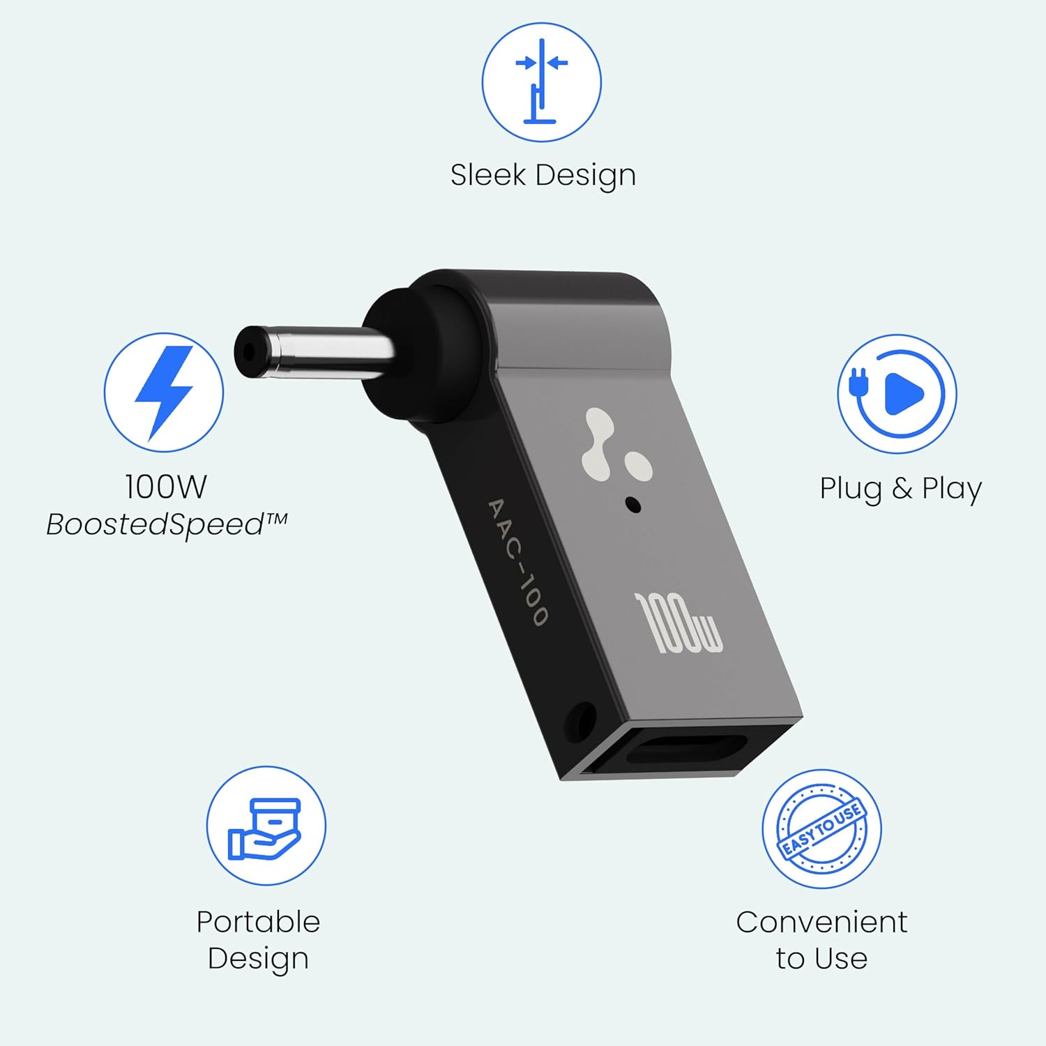 Ambrane USB C to Smart Tip Connector for ASUS Laptops