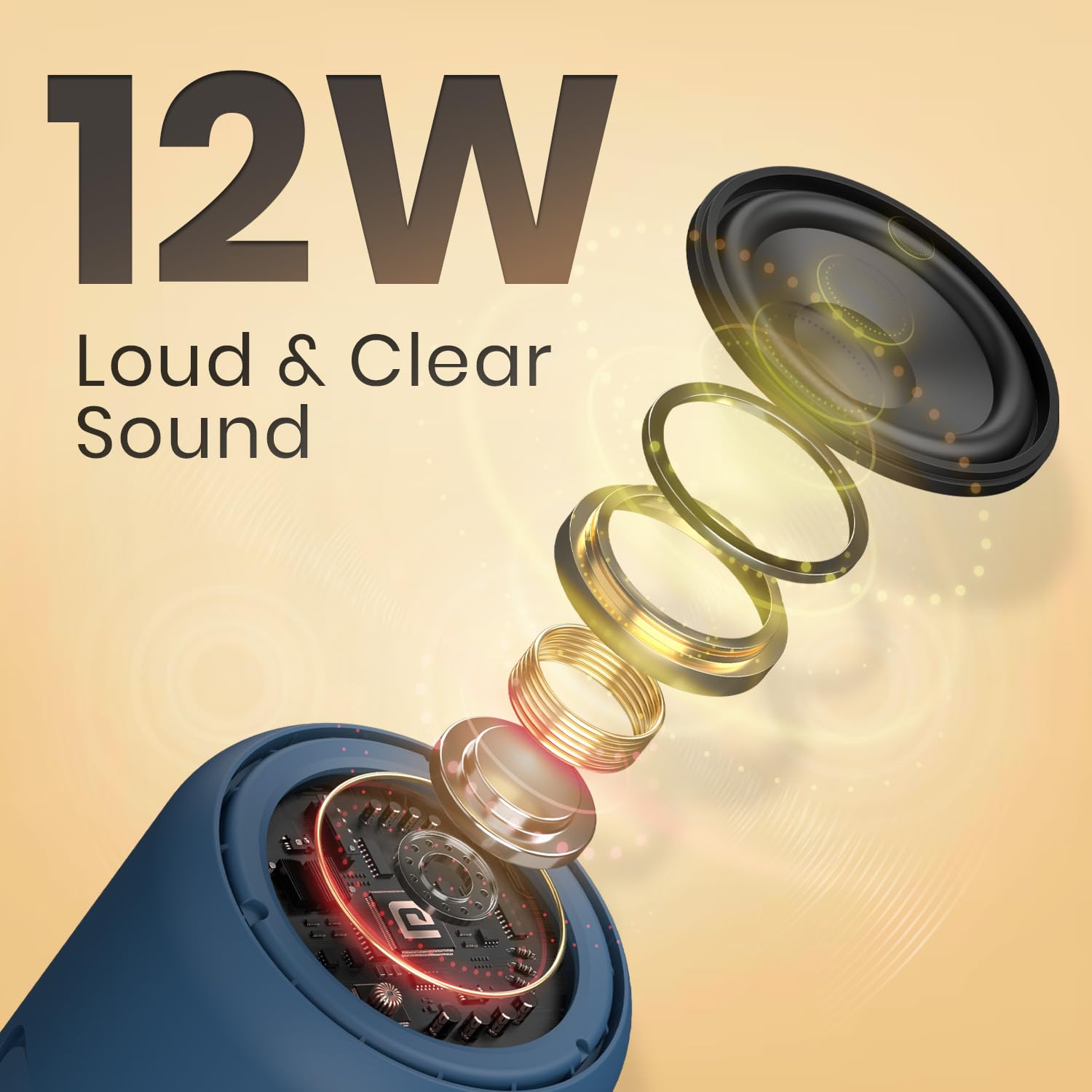 Portronics SoundDrum 1 Portable Bluetooth Speaker with Powerful Bass