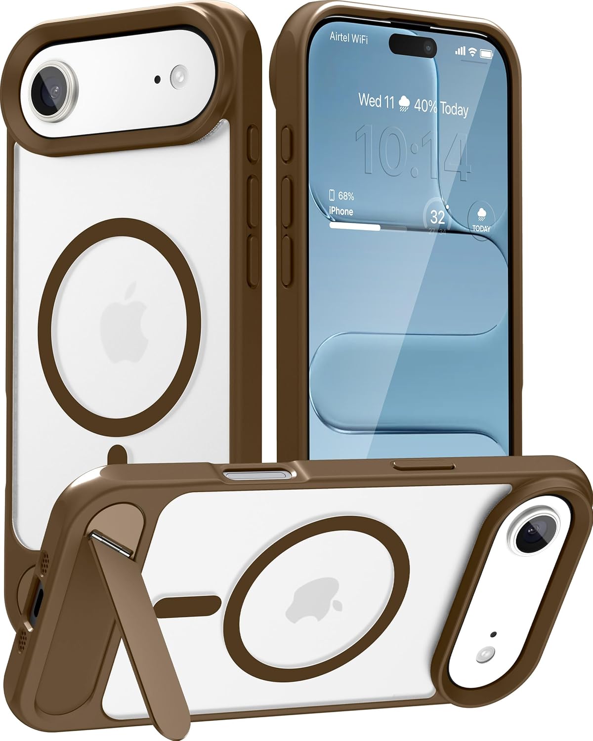 Vaku Luxos® Zennix Magpro TPU Back Cover Case for iPhone 17 Air - Desert Gold
