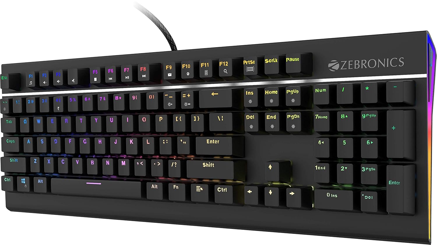 ZEBRONICS ZEB-MAX PRO V2 Premium Mechanical Gaming Keyboard