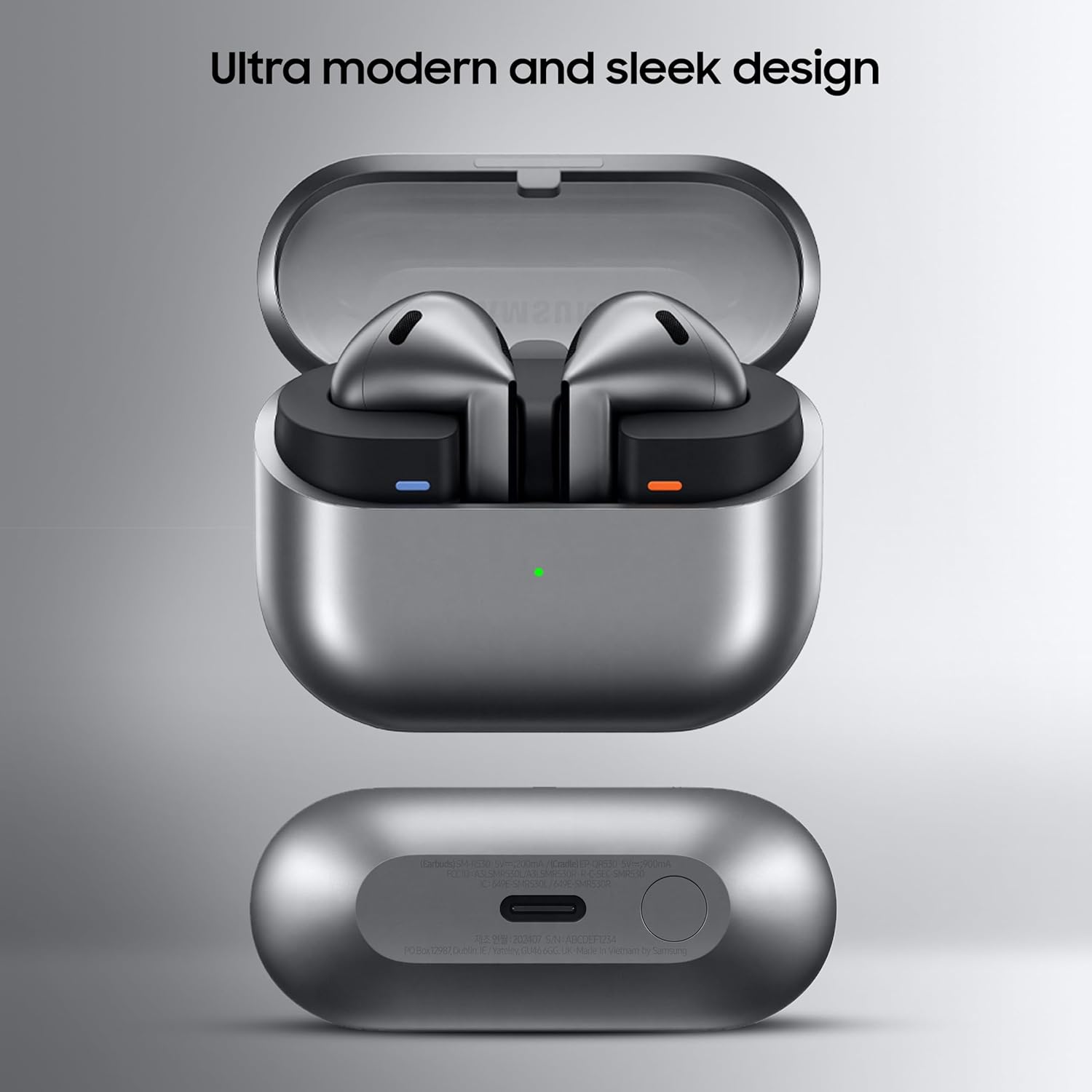 Samsung Galaxy Buds 3 (Silver) with Galaxy AI Powered Real-time Interpreter
