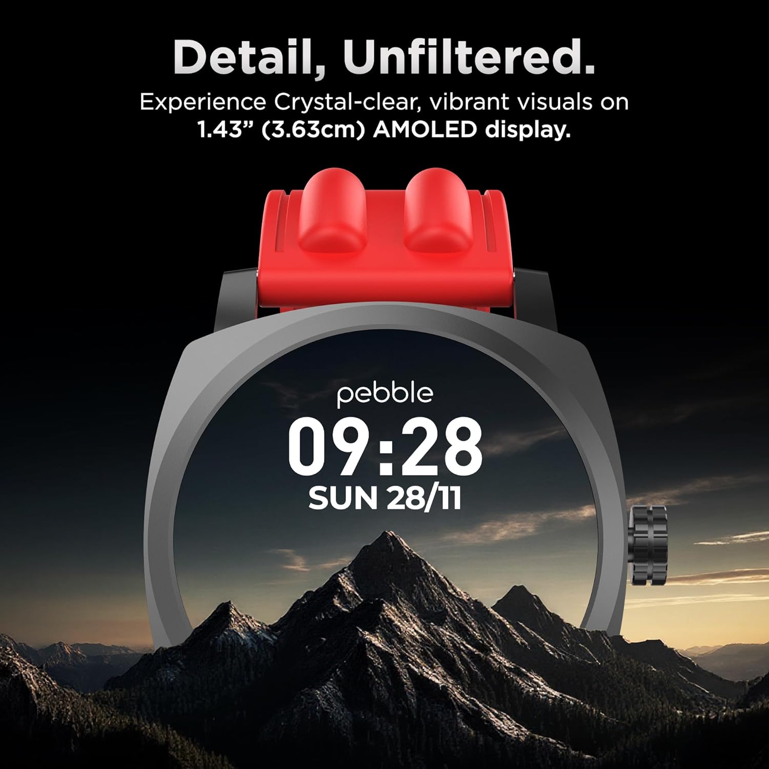 Pebble Endure 2 1.43” AMOLED Smartwatch with Always-On Display
