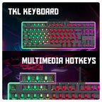 Cosmic Byte CB-GK-20 Styx TKL Membrane Gaming Keyboard with Rainbow LED (Black