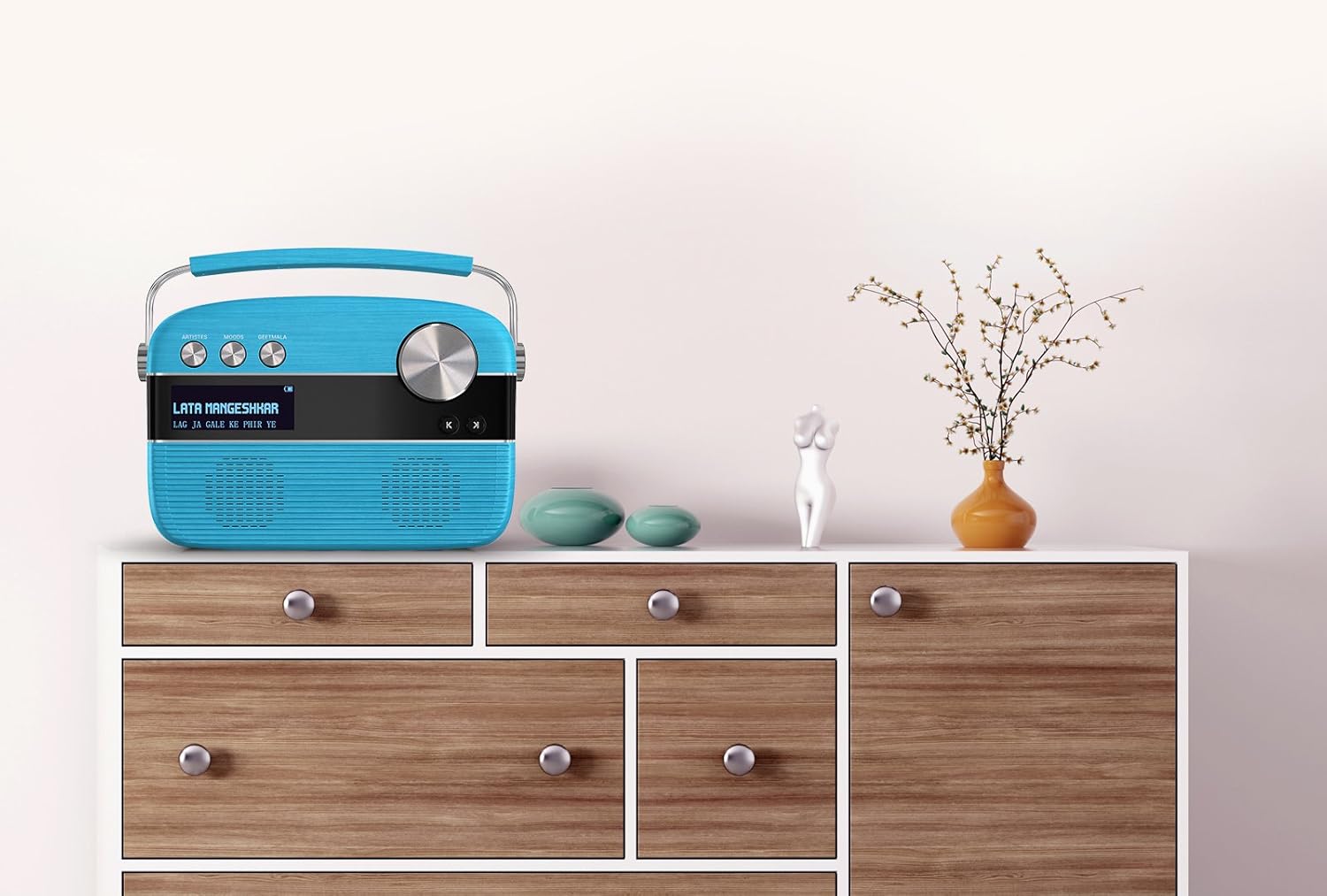 Saregama Carvaan Portable Digital Music Player (Electric Blue)