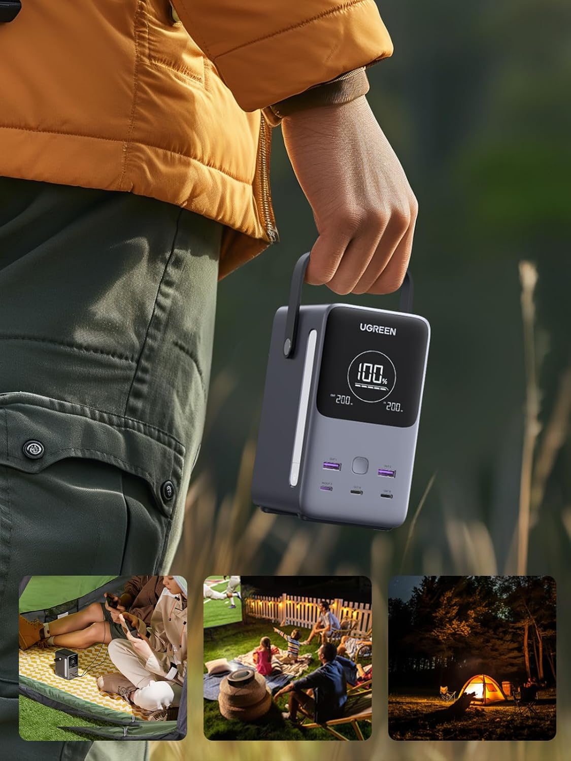 UGREEN 300W 48,000mAh Portable Charger Power Bank with Smart Digital Display