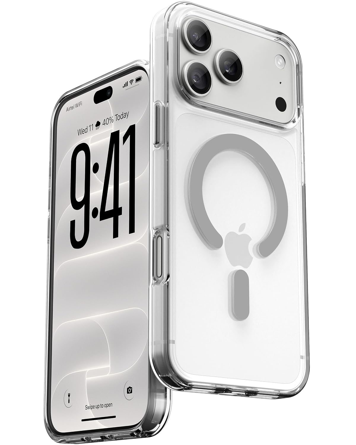 Vaku Luxos® KLYRA Magpro MagSafe Transparent TPU Back Cover Case for iPhone 18 Pro Max Crystal Clear