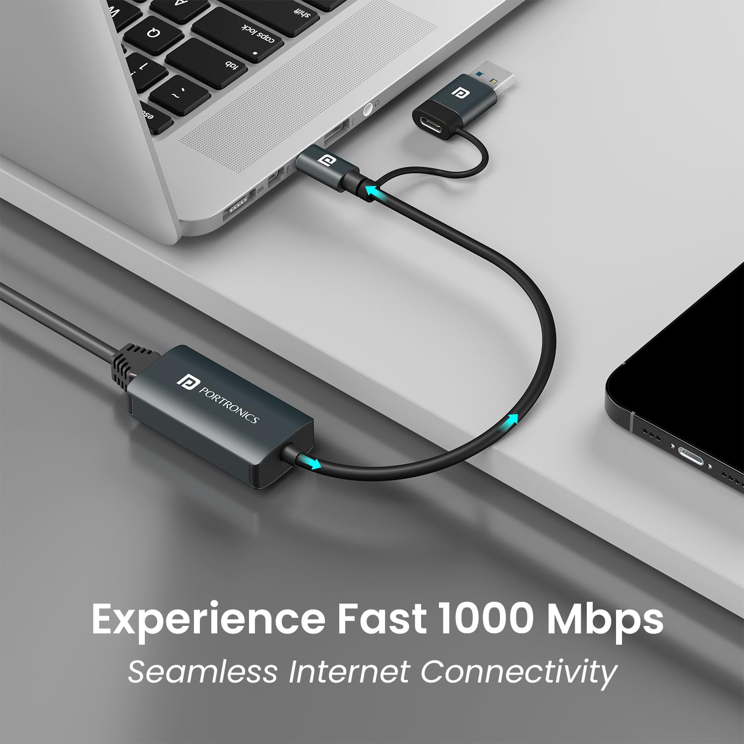 Portronics Mport X1 Gigabit Ethernet Adapter
