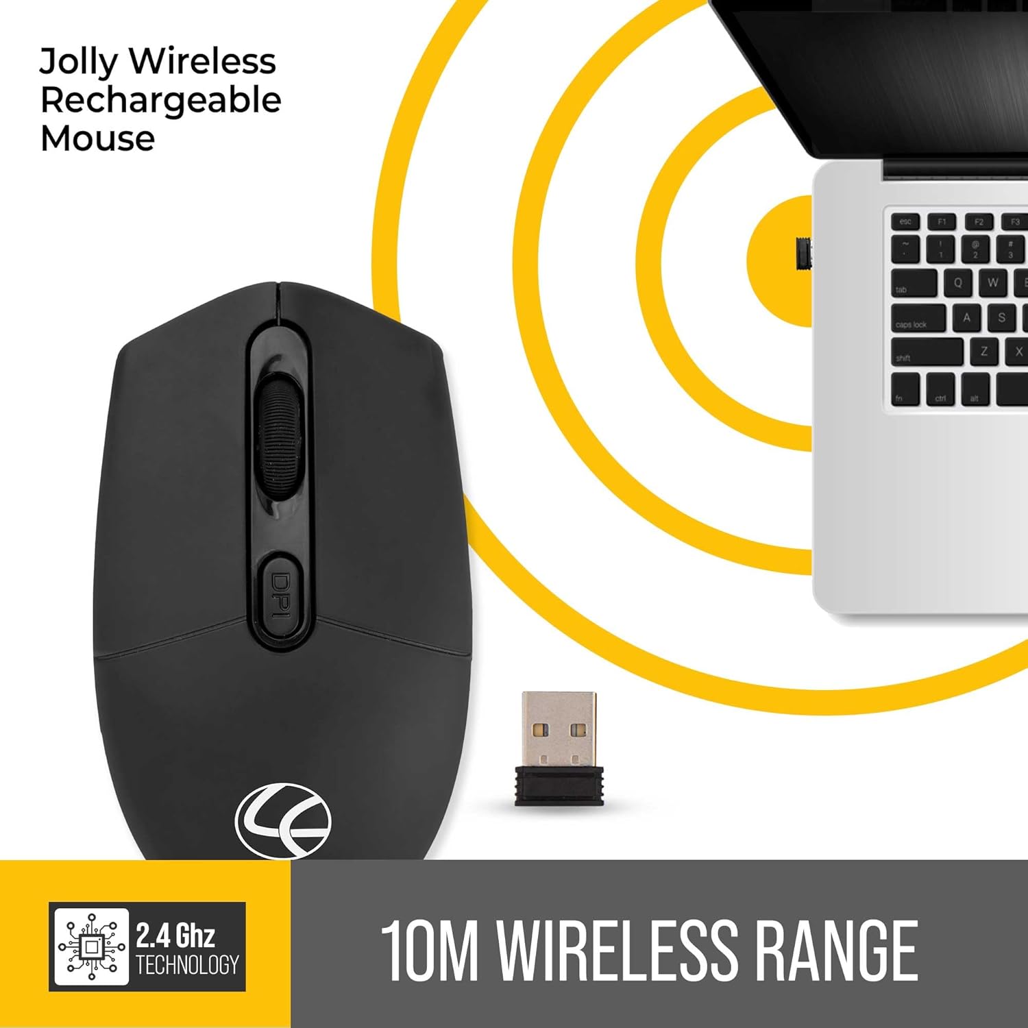 Lapcare Jolly LMW-111 Wireless Rechargeable Mouse