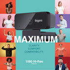 FINGERS 1080 Hi-Res Webcam with 1080P Wide Angle Lens&Built-in USB Mic