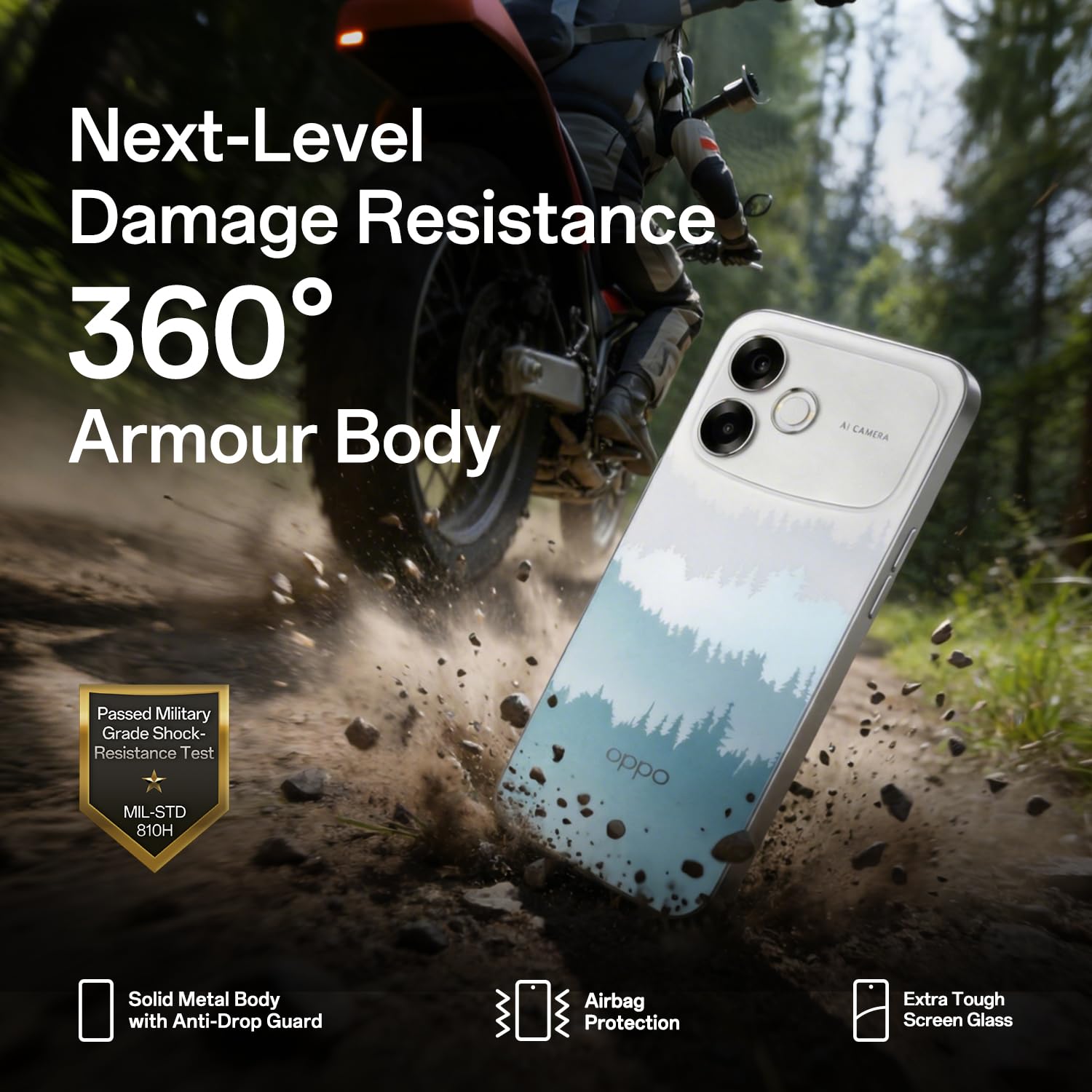 Oppo F33 Pro 5G Smartphone (8GB RAM, 256GB Storage, Misty Forest)