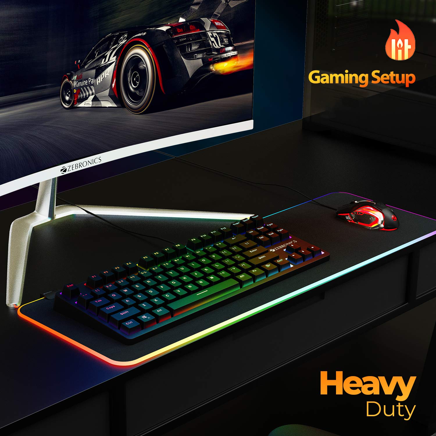 ZEBRONICS Zeb-MAX V2 Premium Mechanical TKL (Tenkeyless) Keyboard
