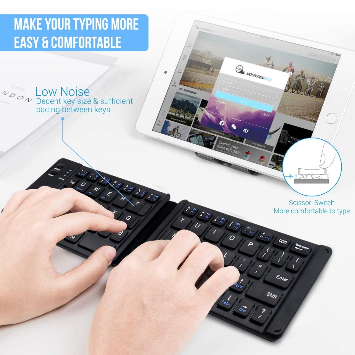 Portronics Chicklet Foldable QWERTY Keyboard