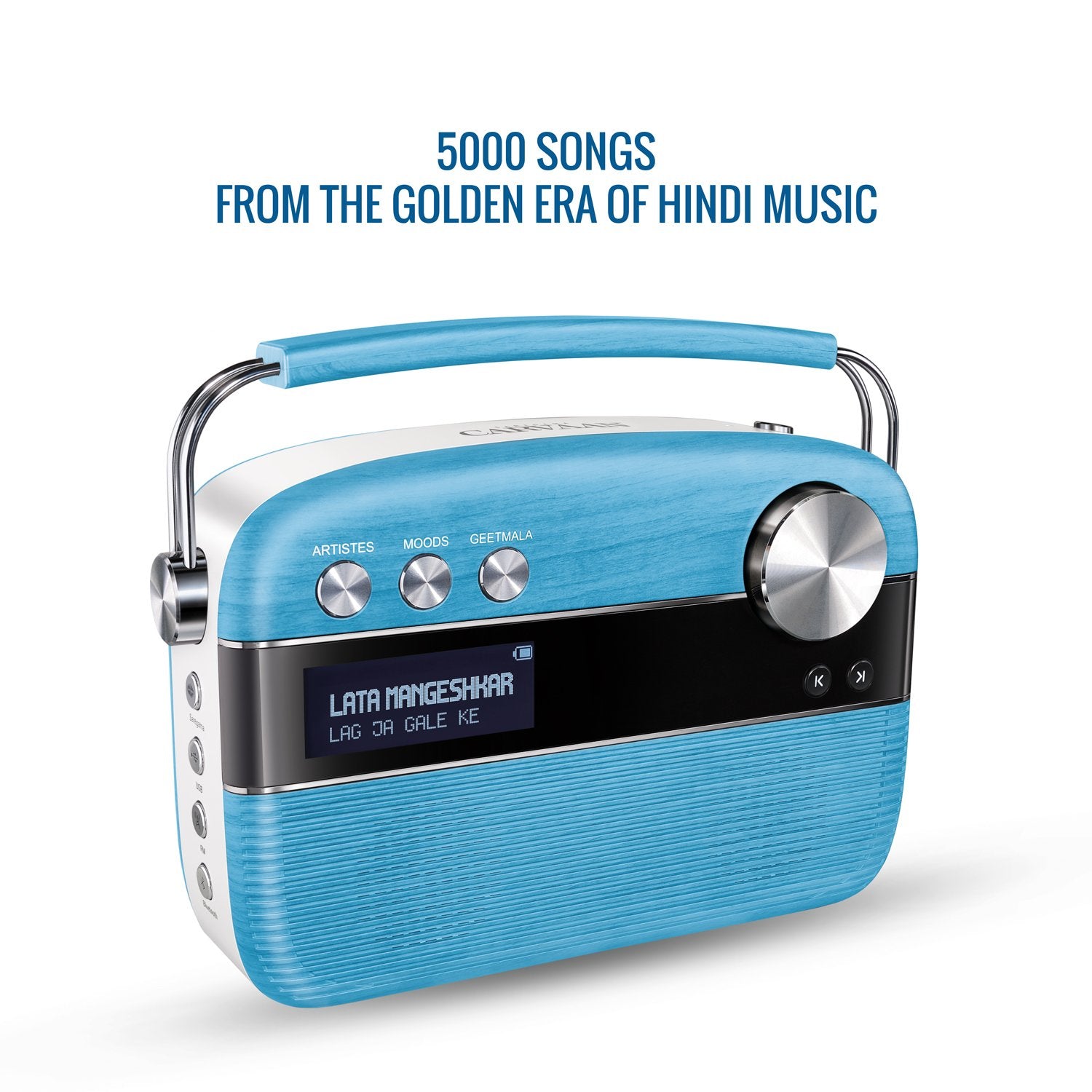 Saregama Carvaan Portable Digital Music Player (Electric Blue)