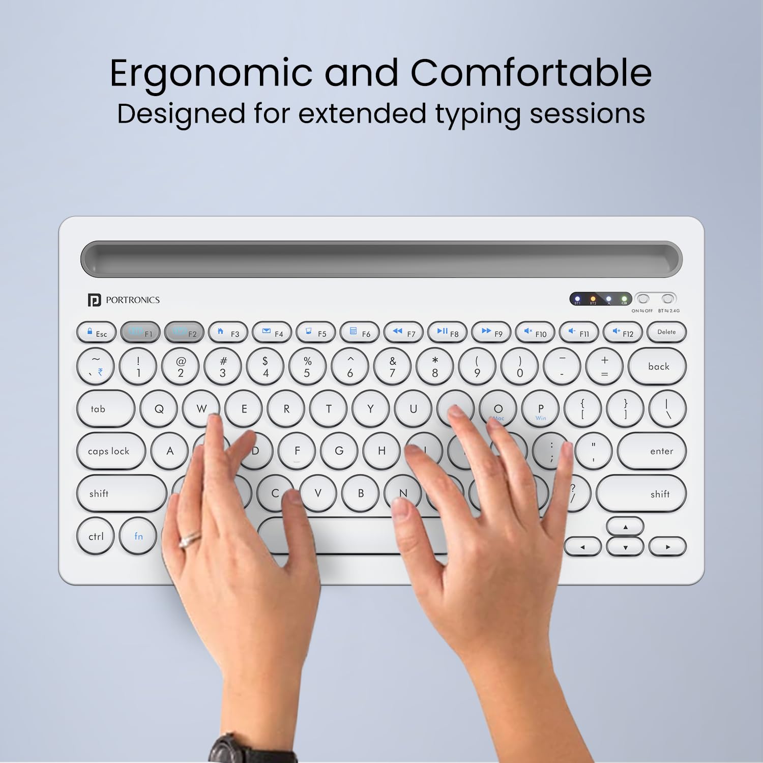 Portronics Bubble Dock Wireless Keyboard with Tablet Holder