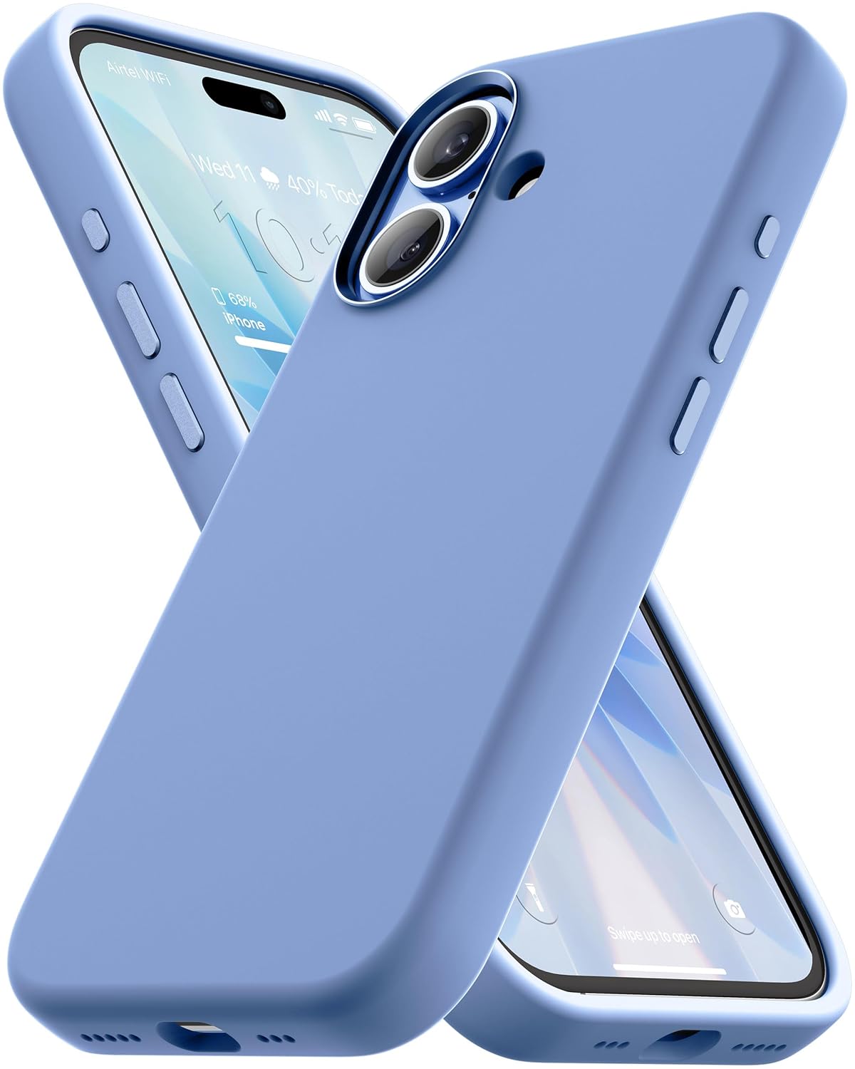 Vaku Luxos® Liquid Silicon Magpro TPU Back Cover Case for iPhone 17 - Sky Blue
