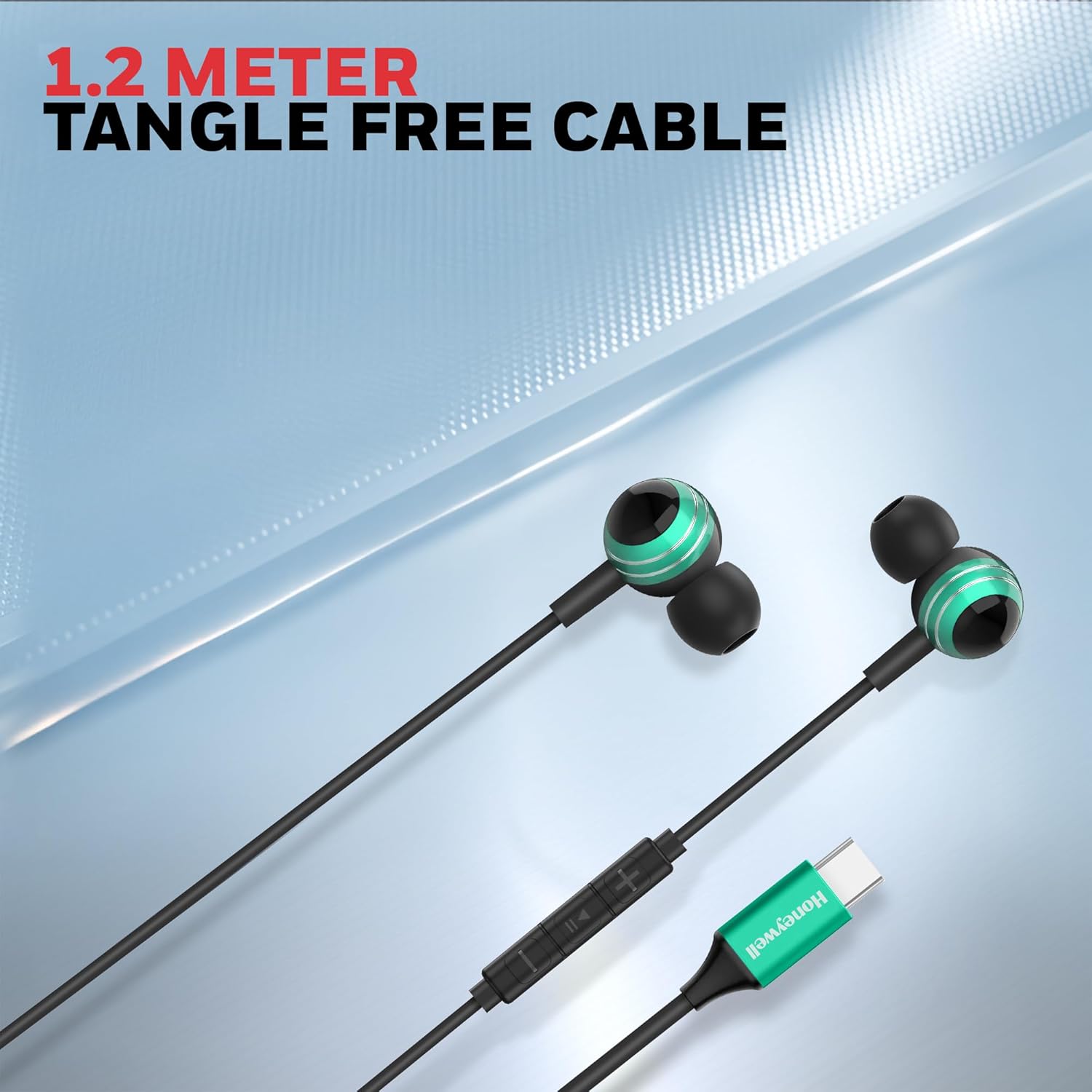 Honeywell Suono P70 Wired in Ear Earphones with Built in Mic 10mm*2 Drivers