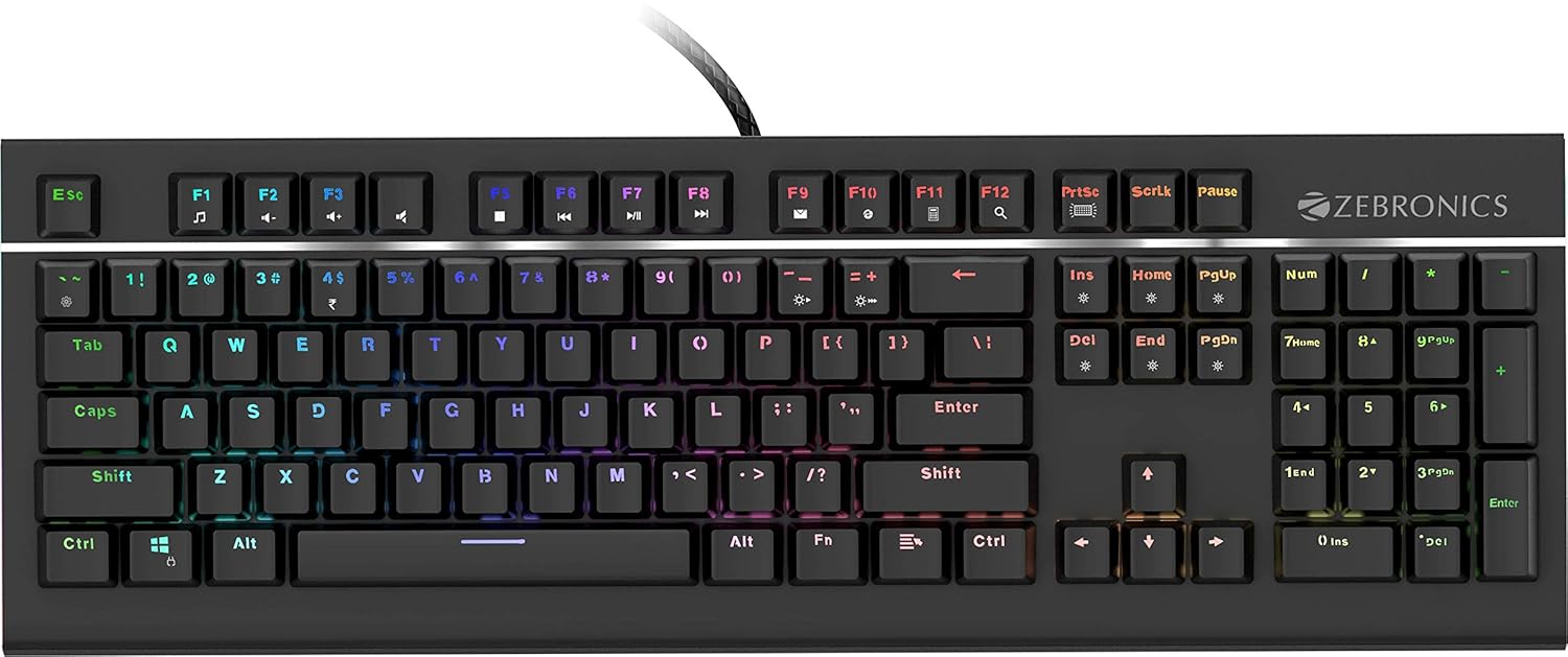 ZEBRONICS ZEB-MAX PRO V2 Premium Mechanical Gaming Keyboard