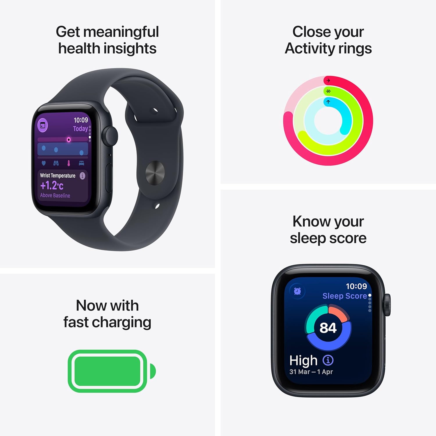 Apple Watch SE 3 GPS 44mm Midnight Aluminium