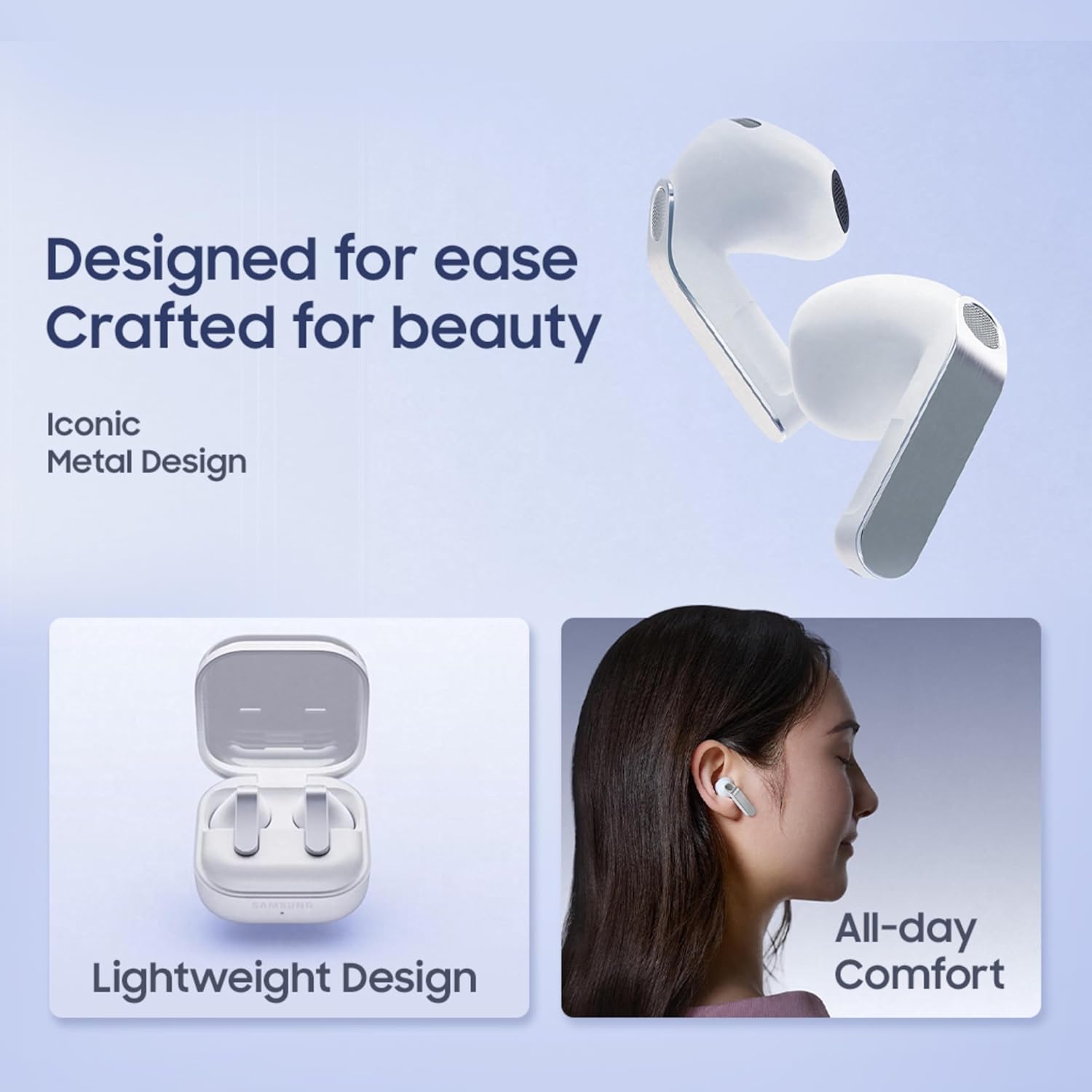 Samsung Galaxy Buds4 (Black) in-Ear Wireless Earbuds with Hi-Fi Audio