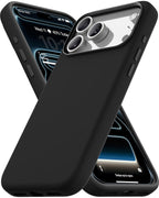 Vaku Luxos® Liquid Silicon Magpro TPU Back Cover Case for iPhone 17 Pro - Black