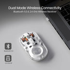 Portronics Toad 8 Transparent Wireless Bluetooth Mouse with Dual Wireless (BT + 2.4 GHz)