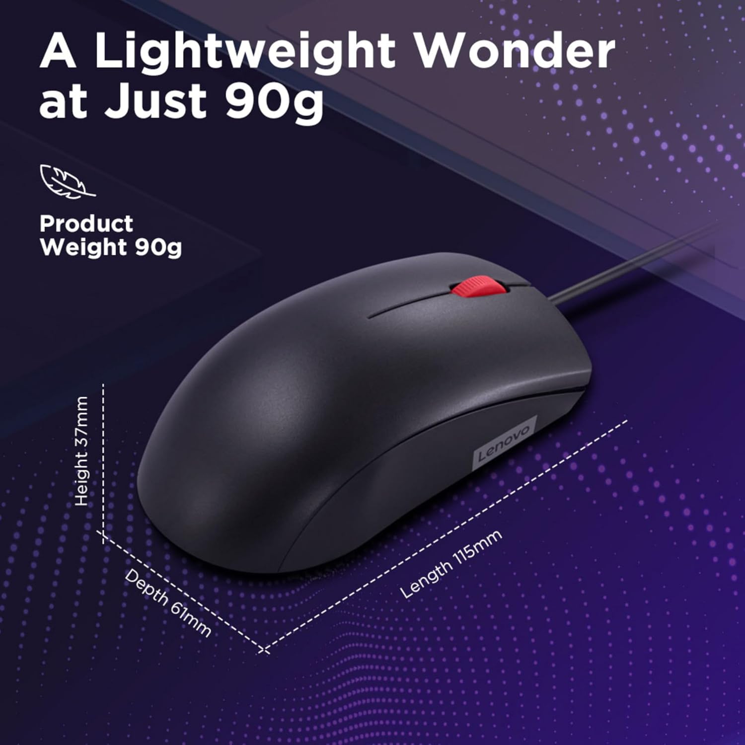 Lenovo 120 Wired Plug & Play USB Mouse