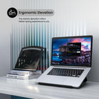Portronics My Buddy Hexa 5 Laptop Stand with Foldable & Ventilated Design (Laptop Cooling Pad)