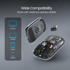 Portronics Toad 5 Transparent Bluetooth Mouse with 2.4 GHz