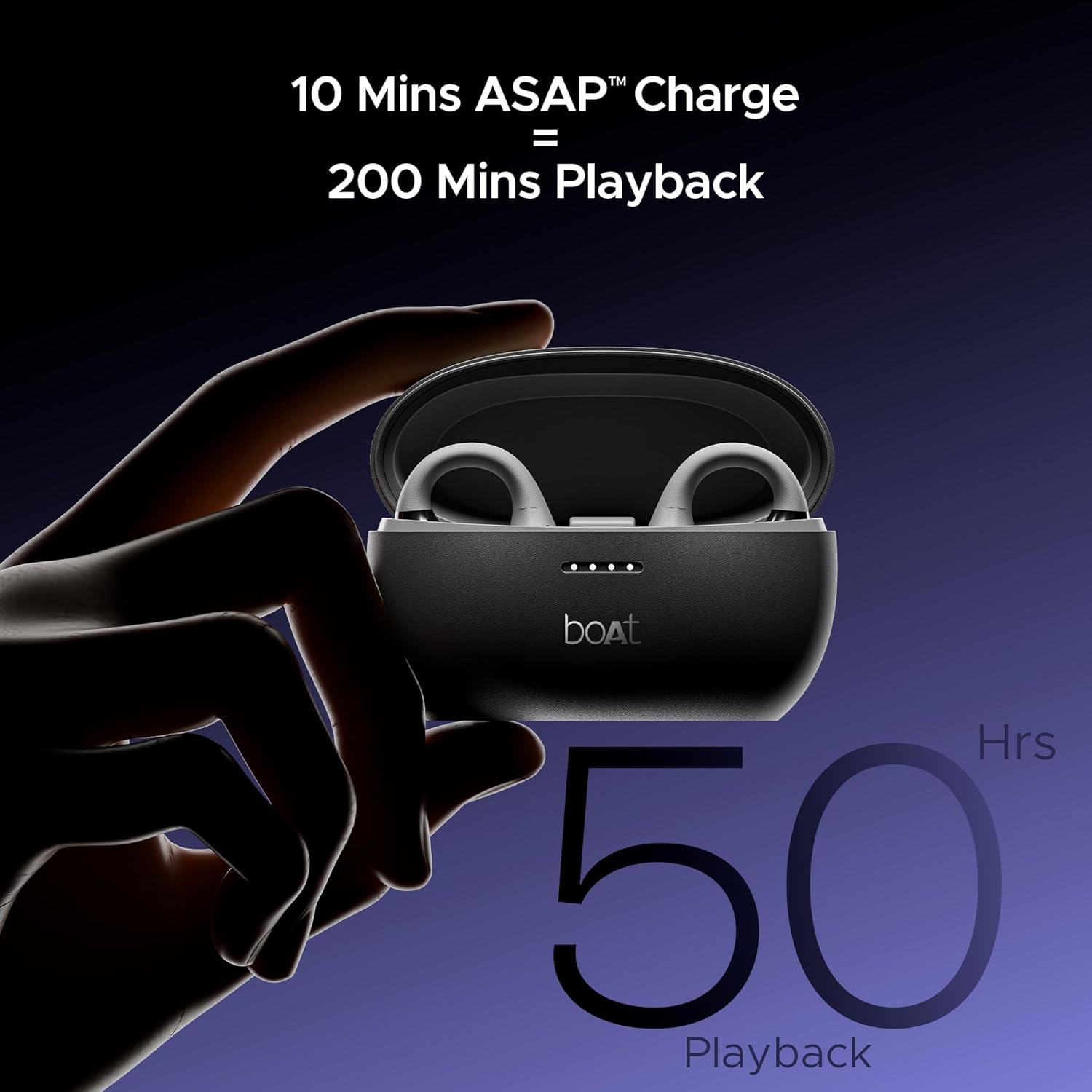 Boat Airdopes Loop OWS Earbuds w/Clip-On Fit Ear Buds Earphones