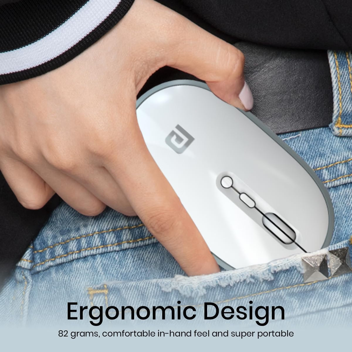 Portronics Toad II Bluetooth Mouse, with Bluetooth 5.0 & 2.4 Ghz Dual Wireless Connectivity