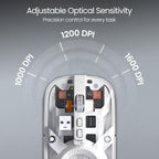Portronics Toad 8 Transparent Wireless Bluetooth Mouse with Dual Wireless (BT + 2.4 GHz)
