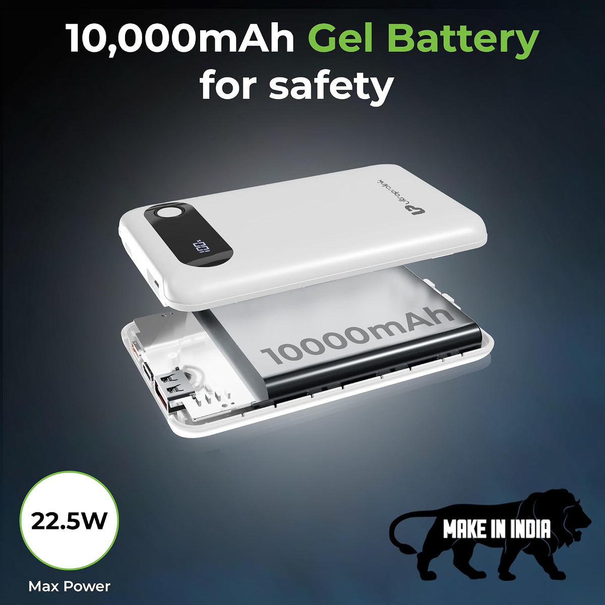 UltraProlink Power Bank 10000mah Fast Charging|16.8mm Slim