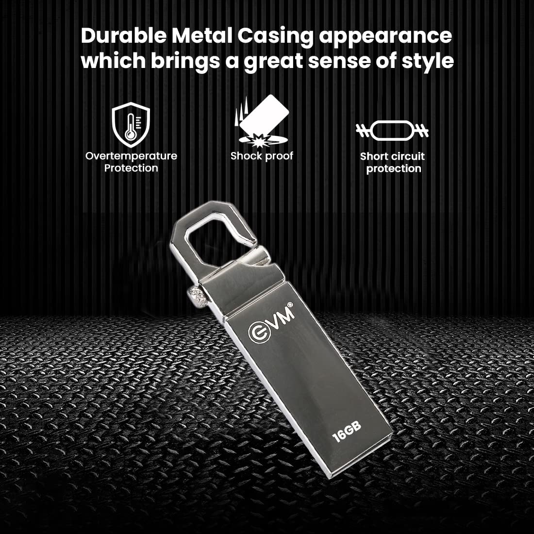 EVM EnStore 16GB Metal USB 2.0 Flash Drive