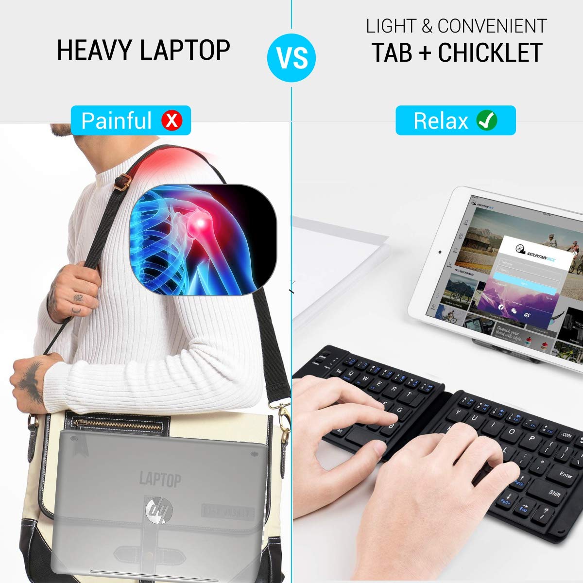 Portronics Chicklet Foldable QWERTY Keyboard