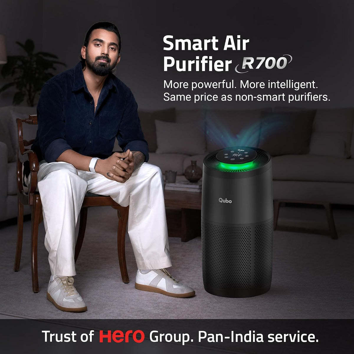 Qubo R700 Smart Air Purifier for bedroom & living room by Hero|Up to 700 SqFt