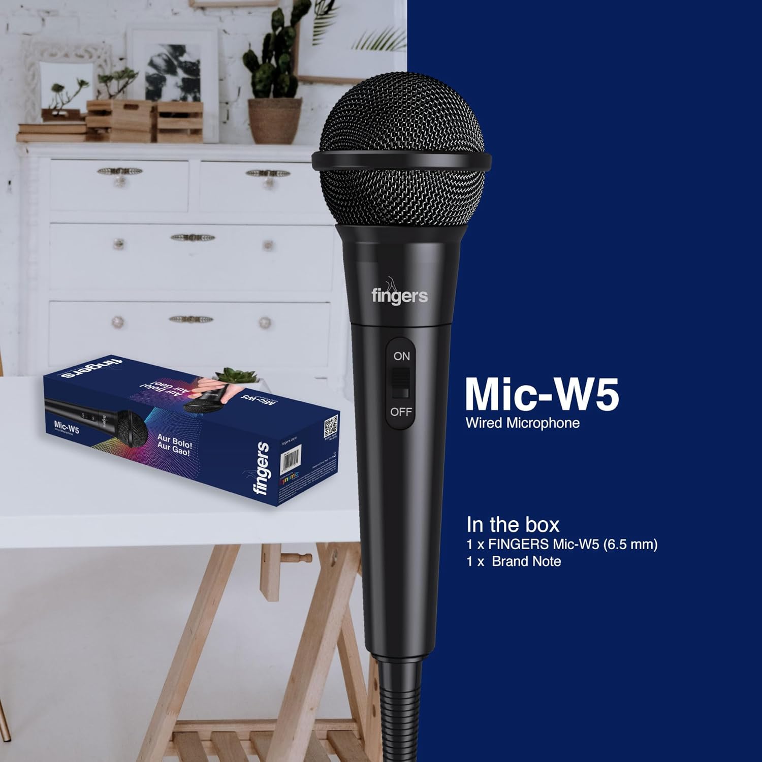 FINGERS Mic-W5 Wired Microphone