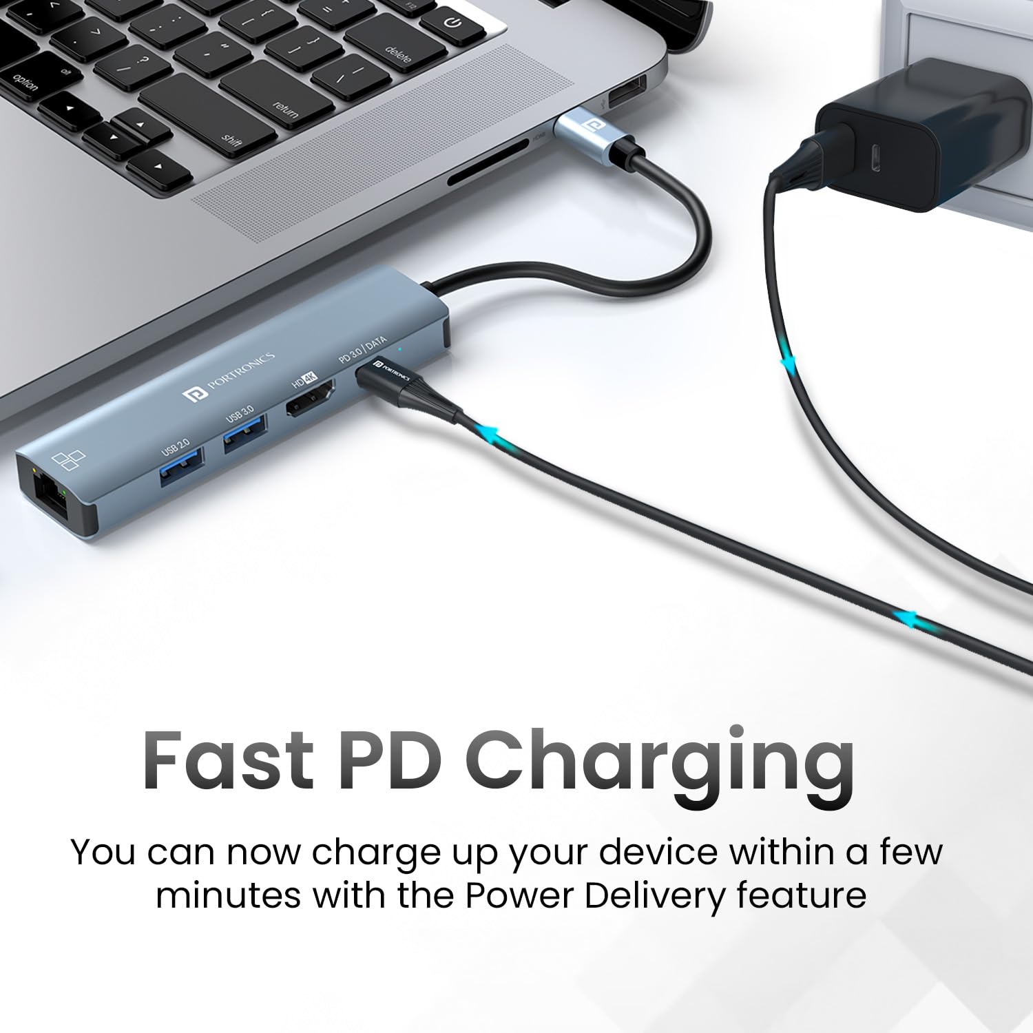 Portronics Mport 51 5-in-1 Type C HUB/Docking Station